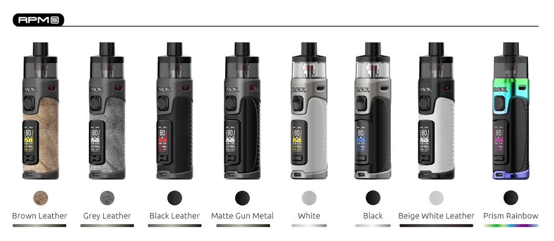 Smok RPM 5 Pod Renk Çeşitleri, RPM5 Renk Çeşitleri, Smok RPM 5 Blacl Leather