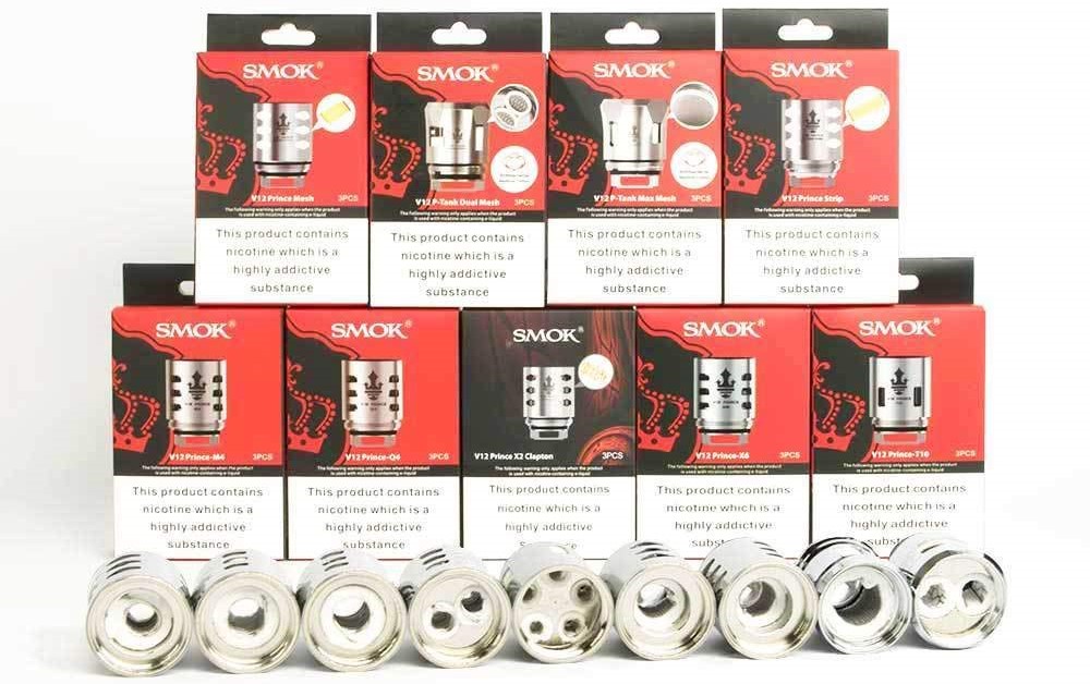 Smok TFV12 P-Tank Coil Paket İçeriği, Smok TFV12 Pirince Coil Paket İçeriği, V12 Prince M4 Coil, V12 Prince Q4 Coil, V12 Prince X6 Coil, V12 Prince T10 Coil, V12 Prince Max Mesh Coil, V12 Prince Mesh Coil, V12 Prin