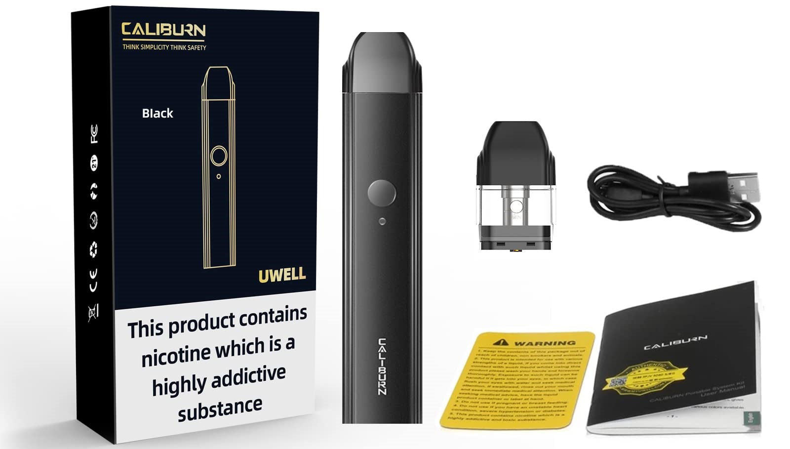 Uwell Caliburn Pod Paket İçeriği