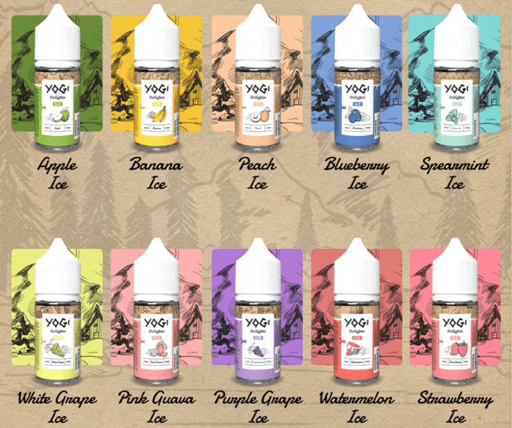 Yogi Java Granola Salt Likit ve Diğer Lezzet Listesi, Buzlu Meyve Aromaları: