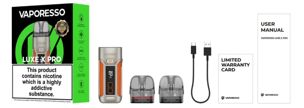 Vaporesso Lüxe X Pro Paket İçeriği