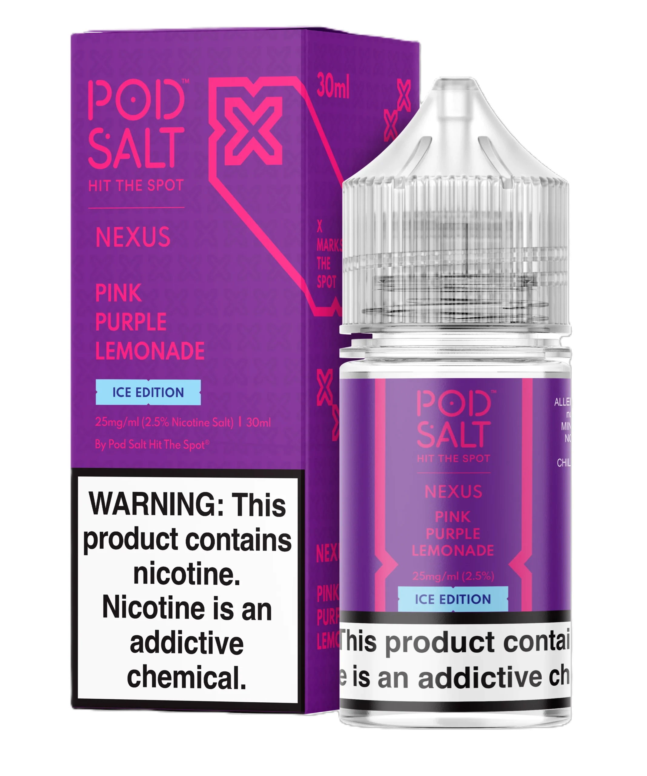 Pod Salt Pink Purple Lemonade Ice Likit