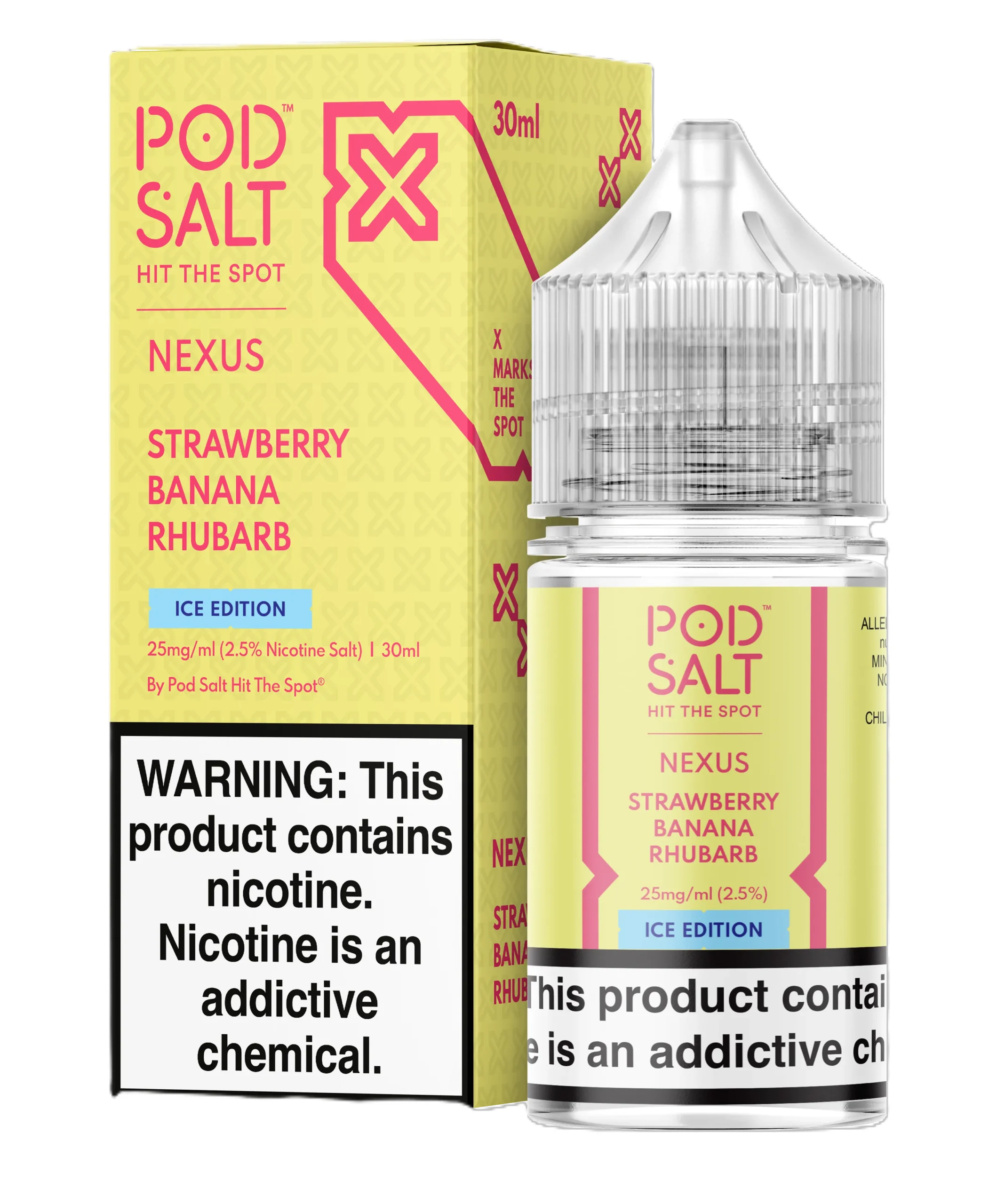 Pod Salt Strawberry Banana Rhubarb Ice Likit