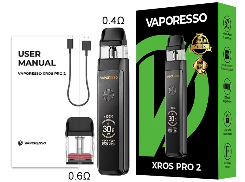 Vaporesso Xros Pro 2 Kutu İçeriği