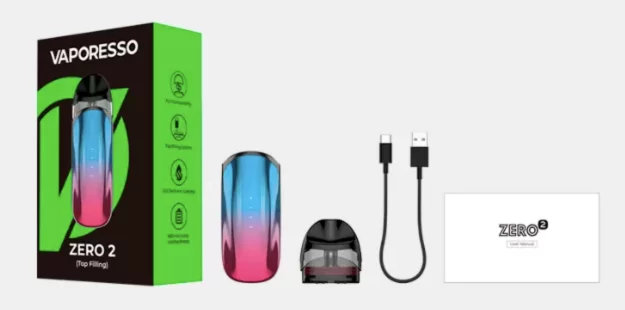 Vaporesso Zero 2 Top Filling Kutu İçeriği, Vaporesso Zero2 Top Filling Kutu İçeriği