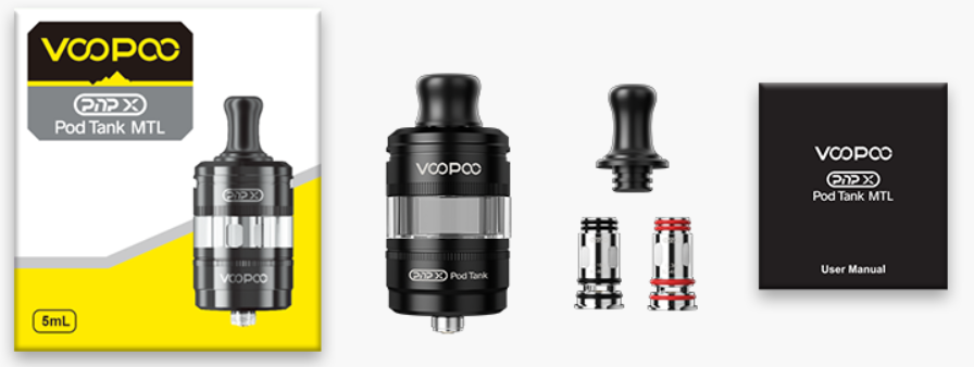 Voopoo Pnp X Pod Tank Mtl Atomizer Paket İçeriği