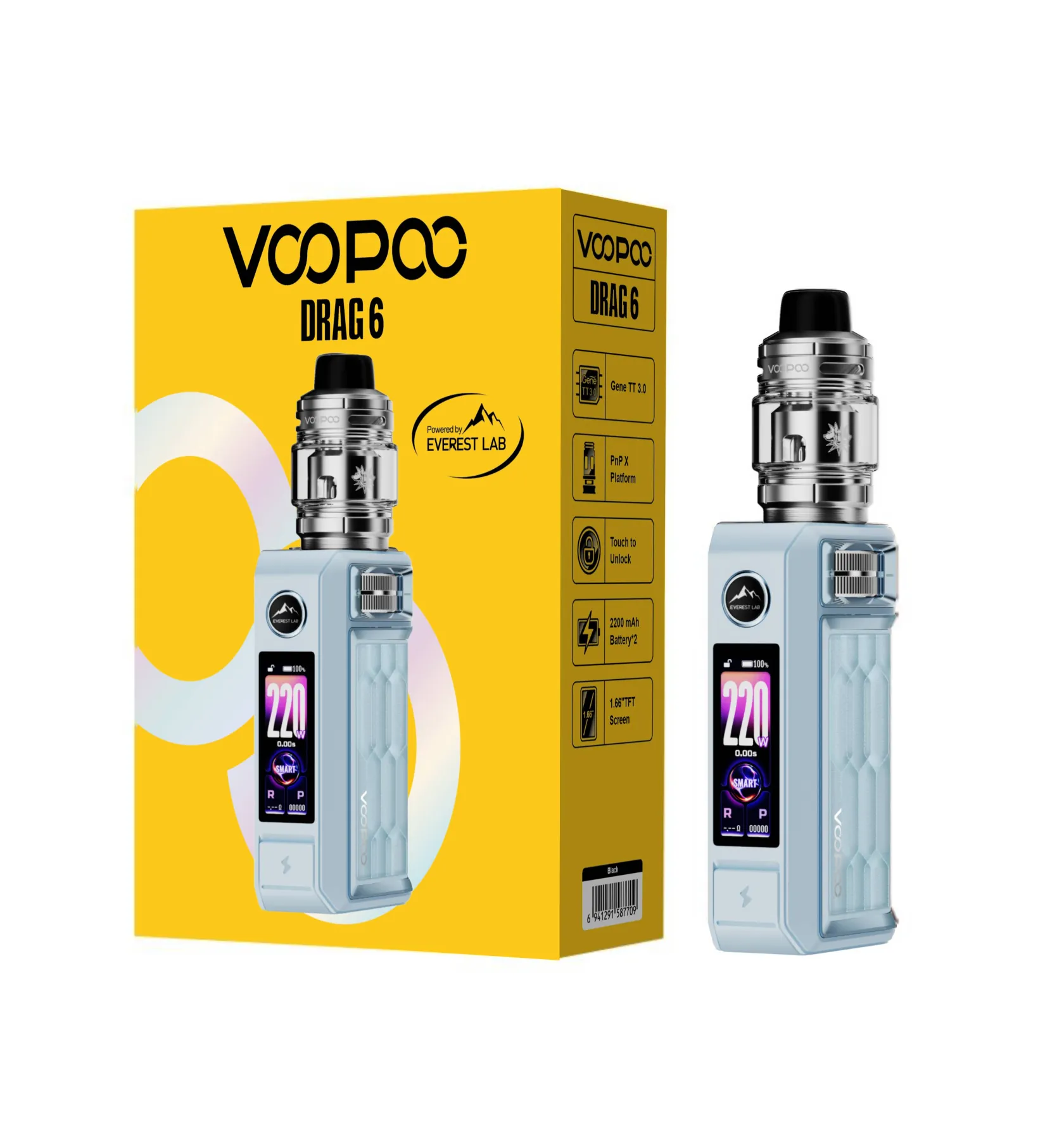 Voopoo Drag 6 Blue, Voopoo Drag 6 Mavi