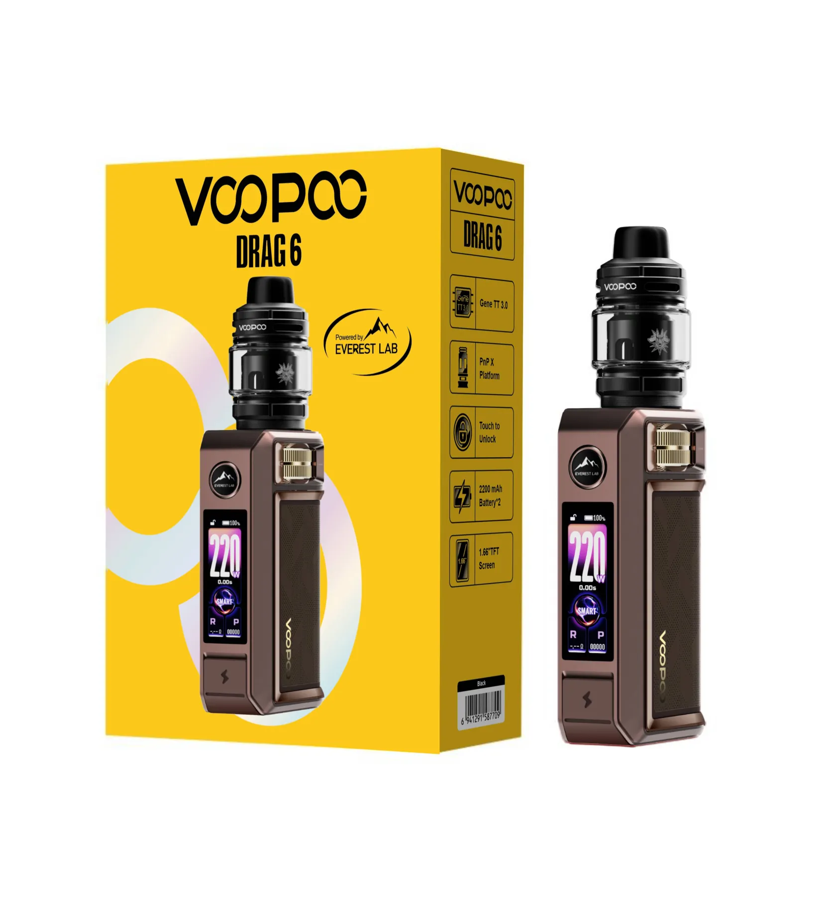 Voopoo Drag 6 Brown, Voopoo Drag 6 Kahverengi