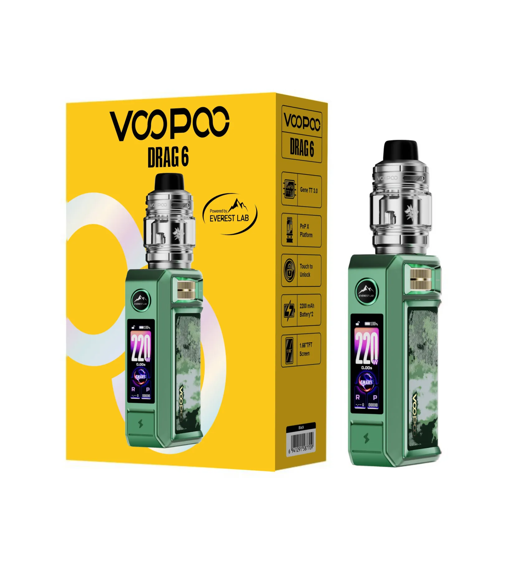 Voopoo Drag 6 Green, Voopoo Drag 6 Yeşil