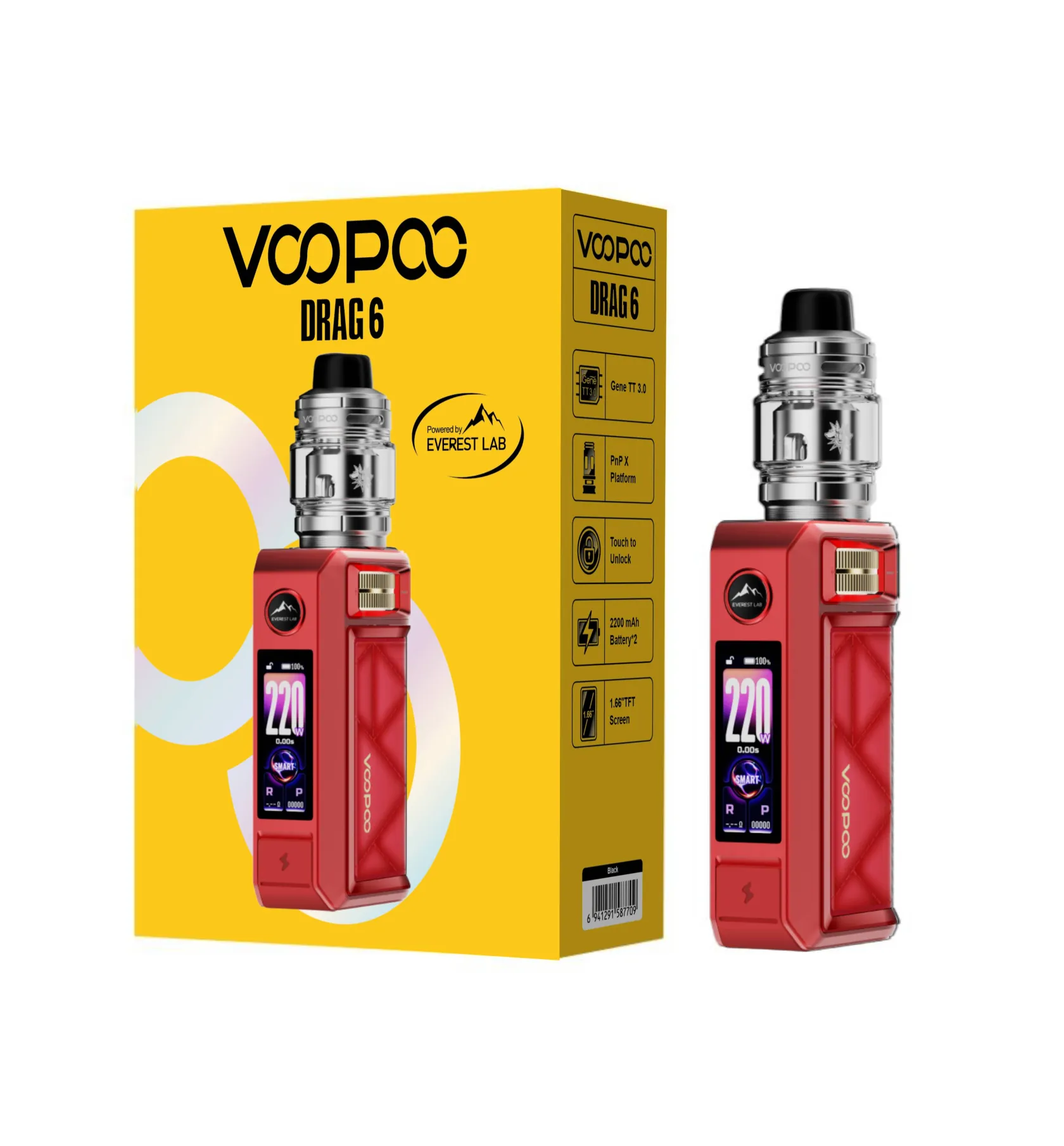 Voopoo Drag 6 Red, Voopoo Drag 6 Kırmızı