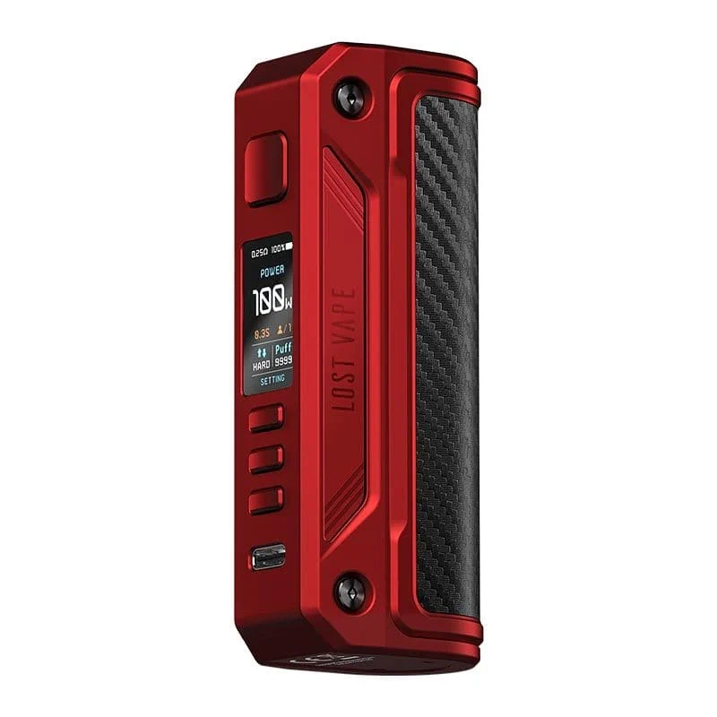 Lost Vape Thelema Solo Mod Matte Red Carbon Fiber