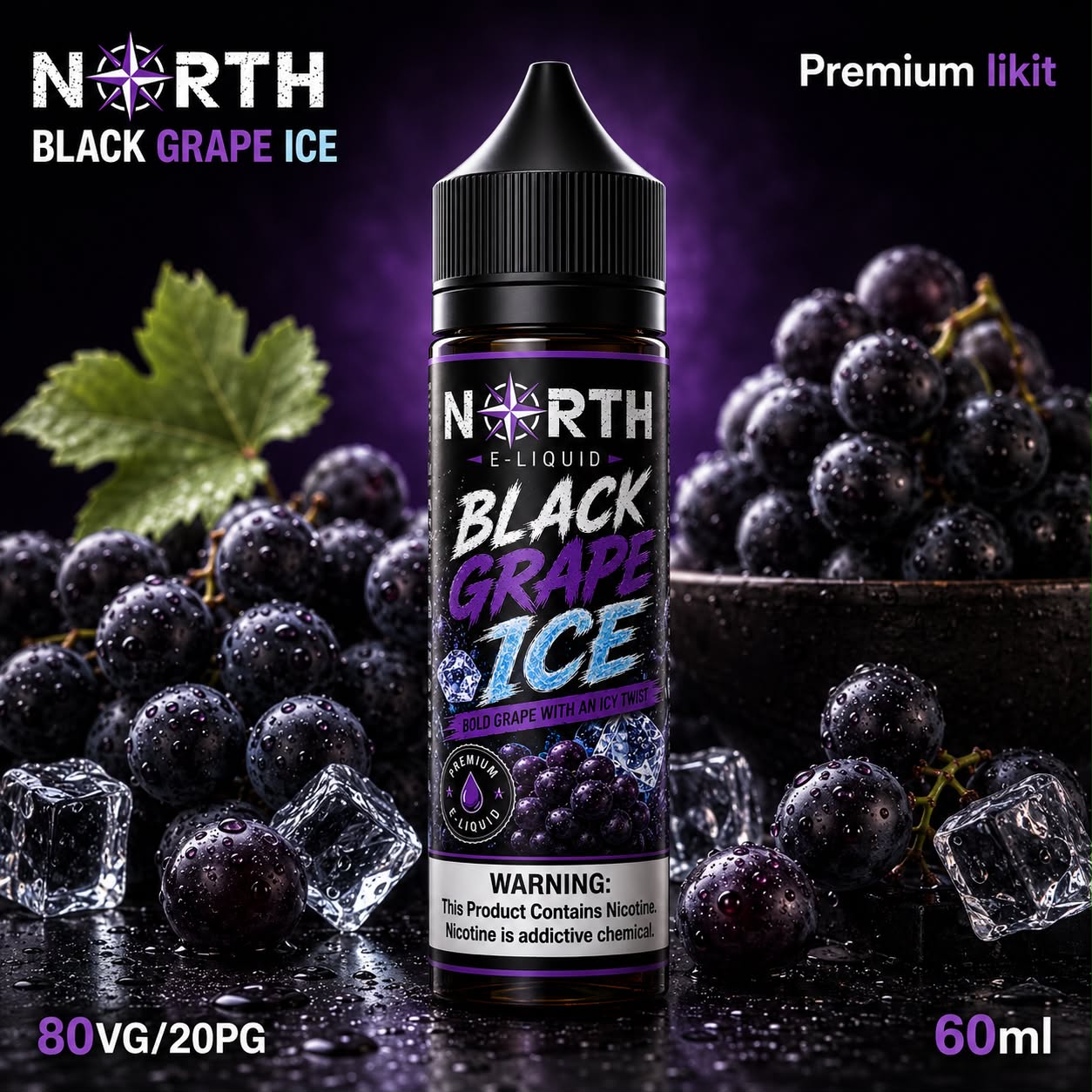 North Black Grape Ice Likit 60ml
