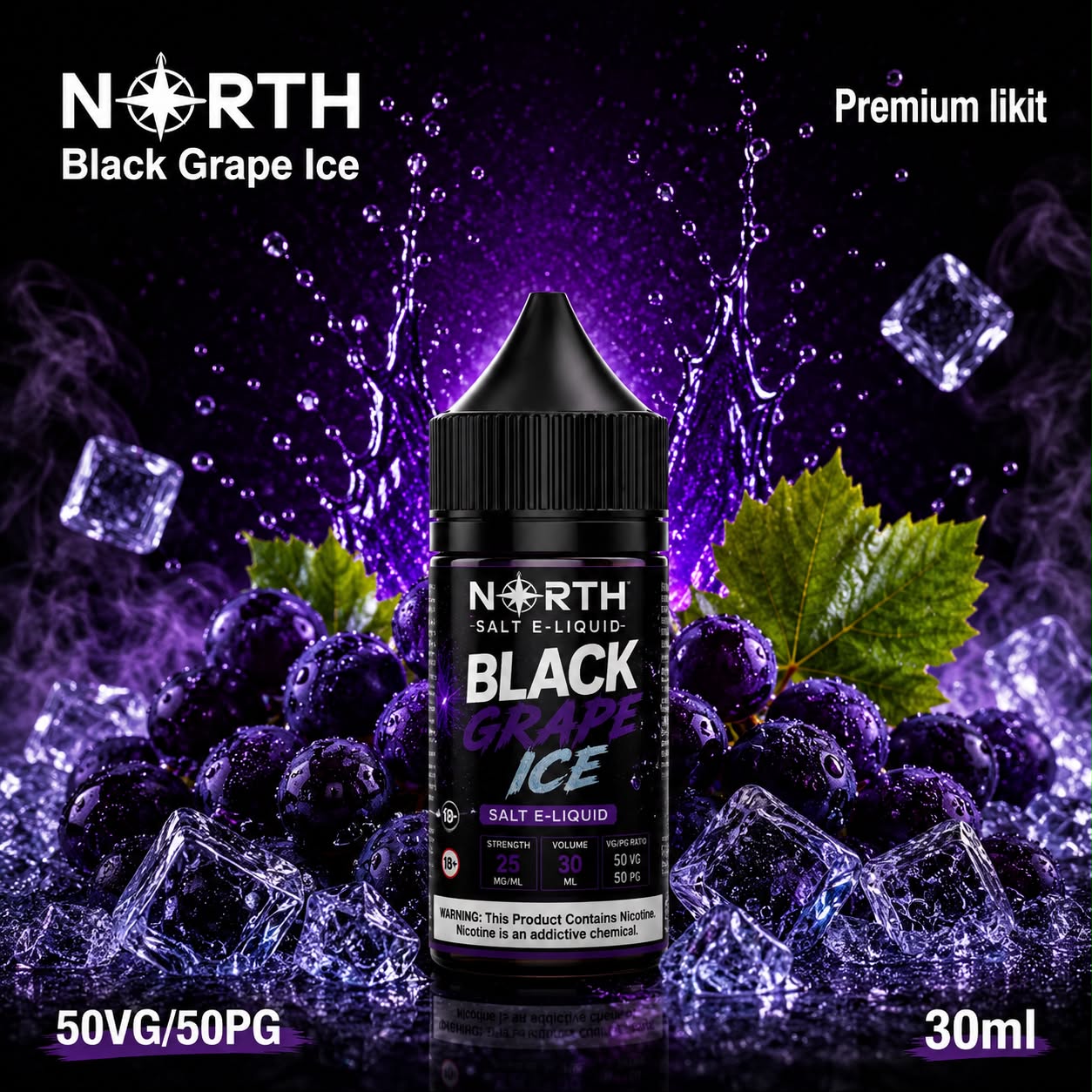 North Black Grape Ice Salt Likit