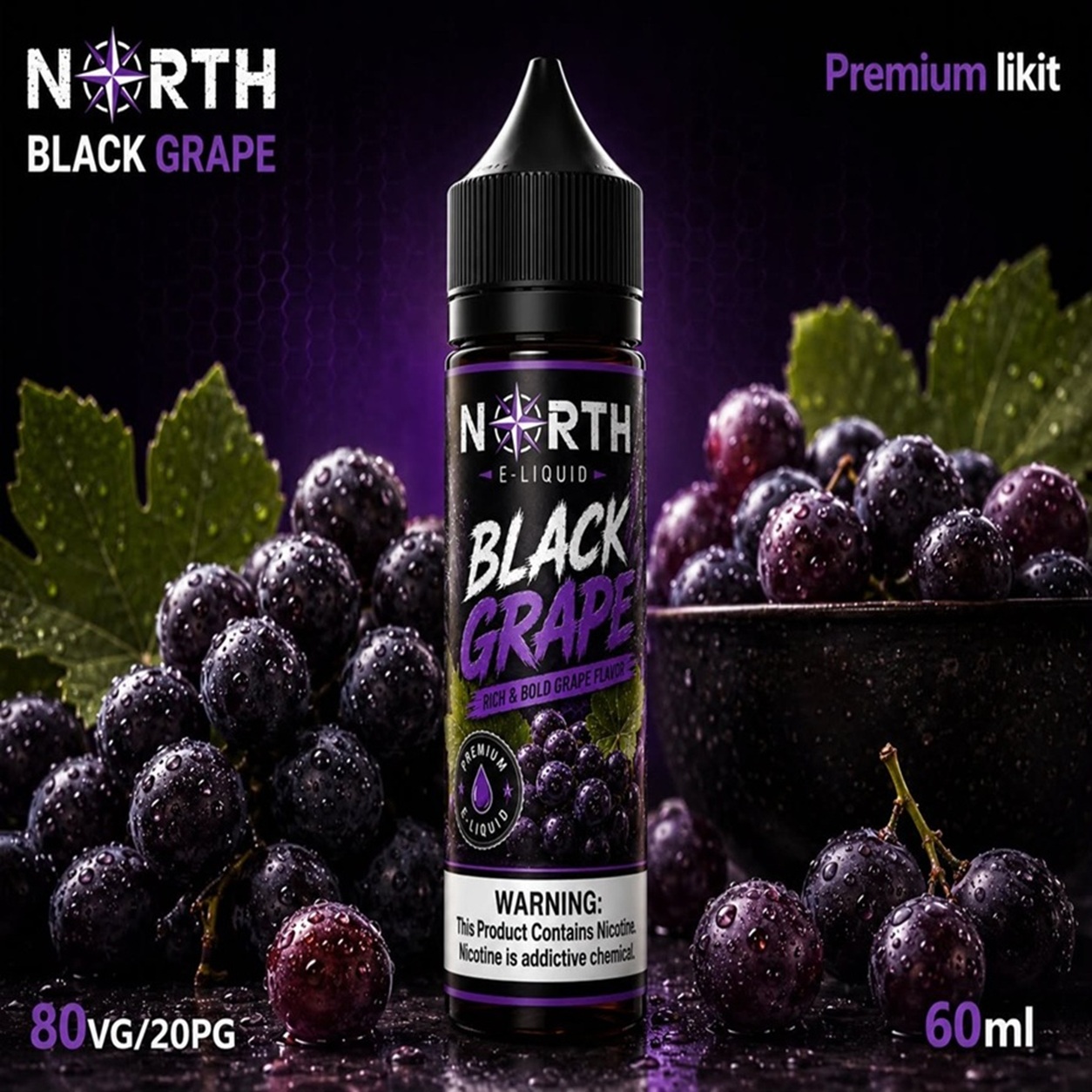 North Black Grape Likit 60ml