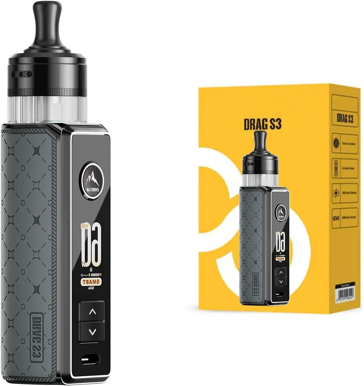 Voopoo Drag S3 Pod Mtl Metal Gray