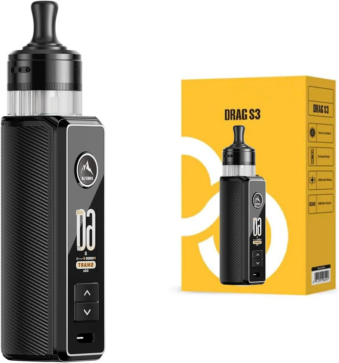 Voopoo Drag S3 Pod Mtl Spray Black