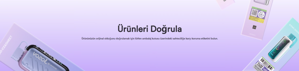 Vozol Puf Orjinallik Doğrulama
