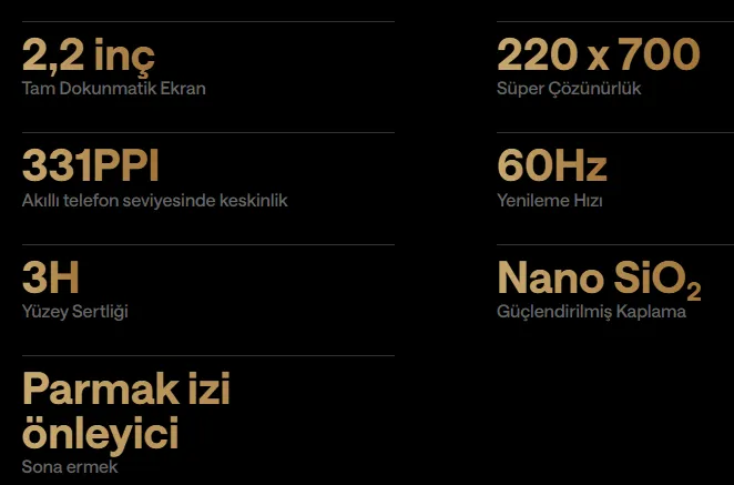 Oxva Xlim 3 Ultra Pod Dokunmatik Ekran Özellikleri