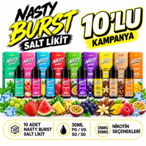 Nasty Burst Salt Likit 10 lu Paket