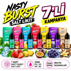 Nasty Burst Salt Likit 7 li Paket