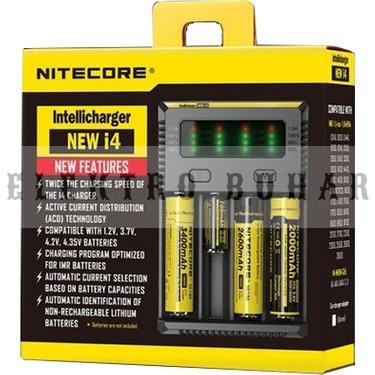 Nitecore New i4 Pil Batarya Şarj Makinası 4'li Nitecore New i4 Pil Batarya Şarj